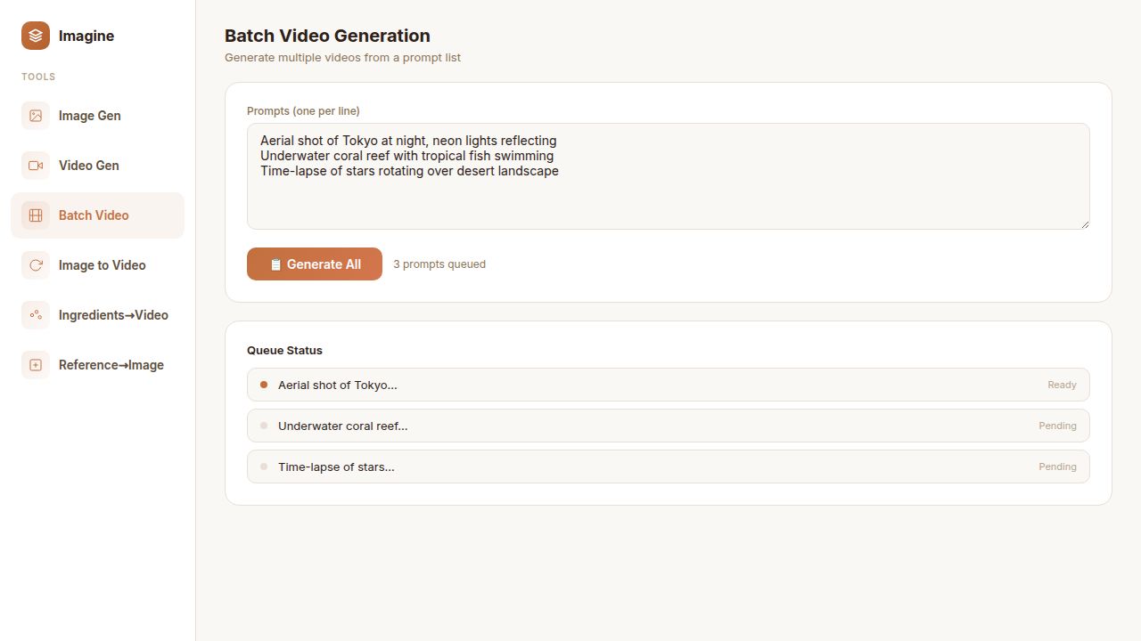 Batch Video Dashboard